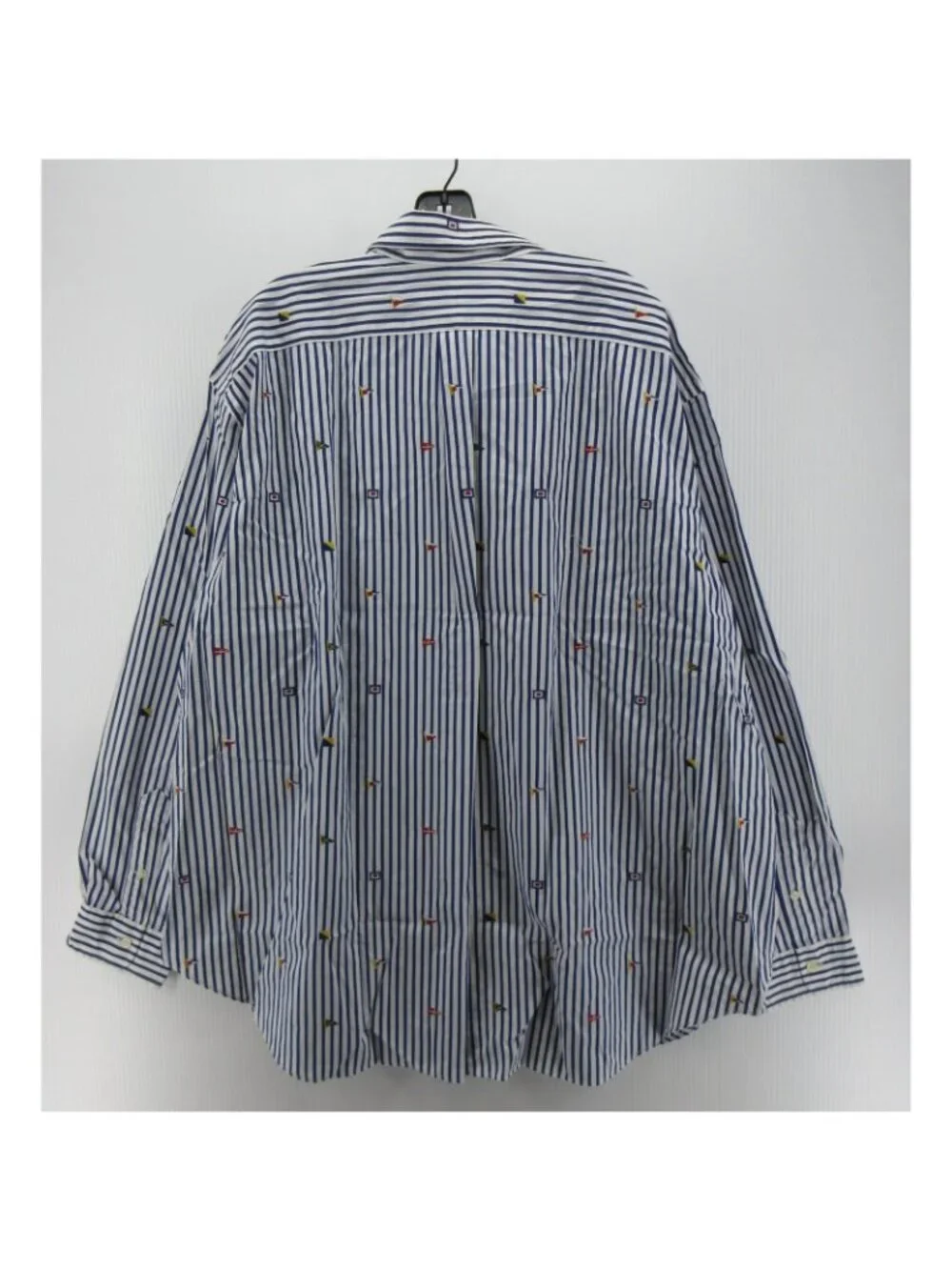 Ralph Lauren Shirt 3XB Big Button Down Nautical Flag AOP Striped Woven